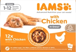 IAMS DELIGHT CAT Kitten kylling i sovs 12x85g